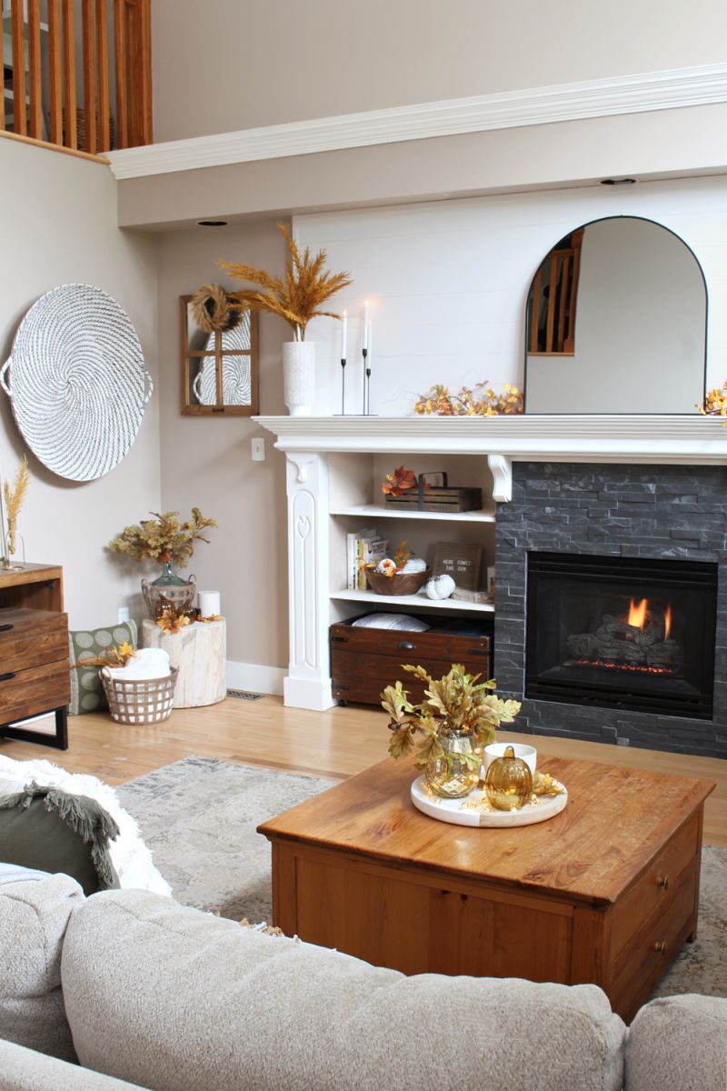 Modern Fall Mantel Decorating Ideas - Clean and Scentsible