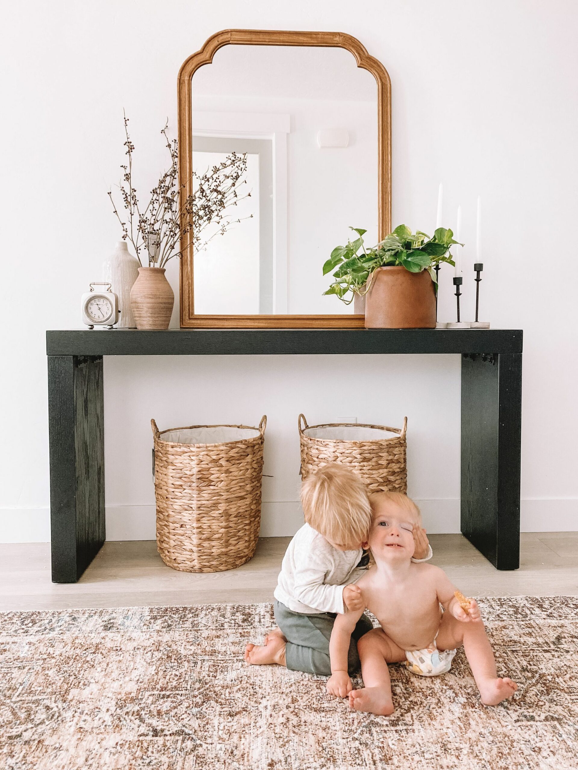 Modern Entryway Console Table + Decor — The Overwhelmed Mommy Blog