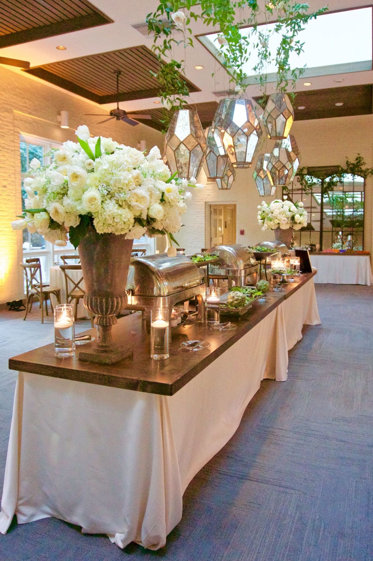 Rustic Elegant Wedding Reception Decor  Unique Food Station